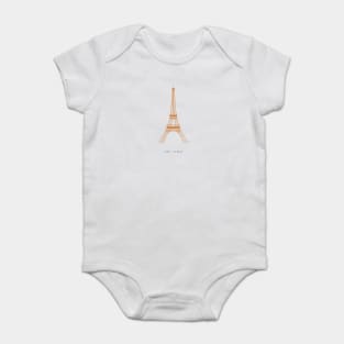 Paris Eiffel Tower Vintage Aesthetic Baby Bodysuit